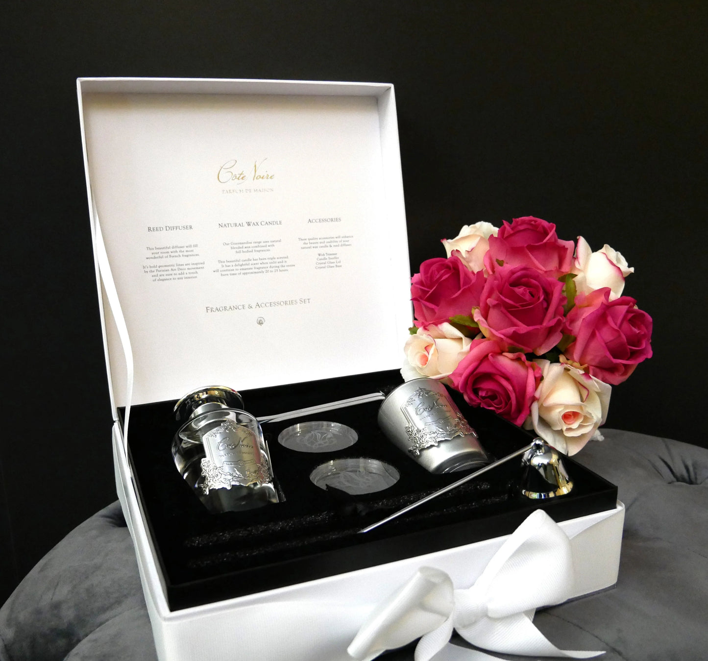 Coffret cadeau Luxury argent blanc