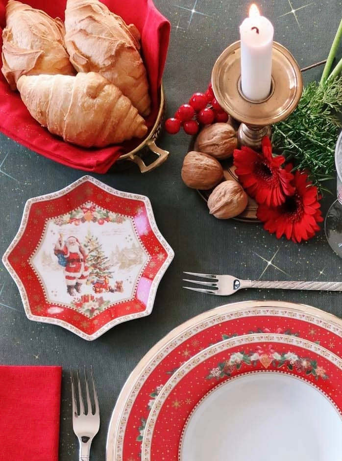 Set of 4 Christmas plates 16cm - Christmas memories