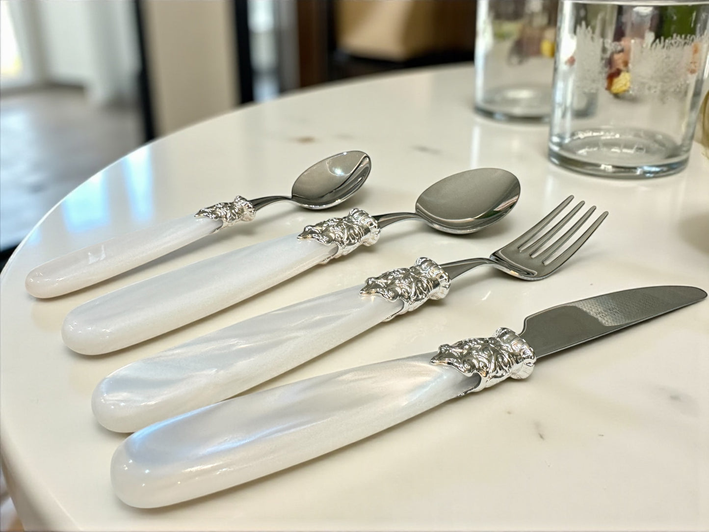 Couverts italiens | Paris argent blanc