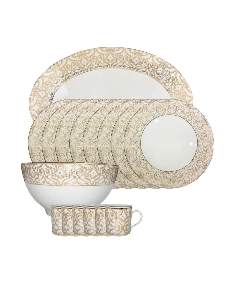 Set 18 pièces porcelaine gold legacy