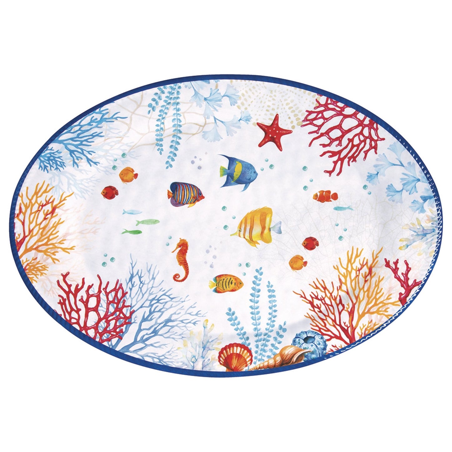 Bora bora plat 52cm - Maison porcel | Porcelaine