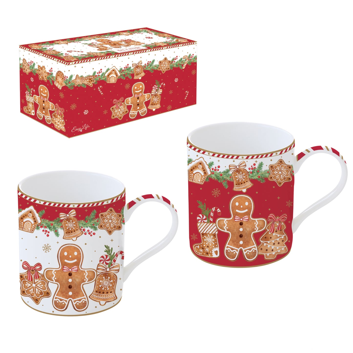 Pain d’épice coffret 2 mugs - Maison porcel | Porcelaine
