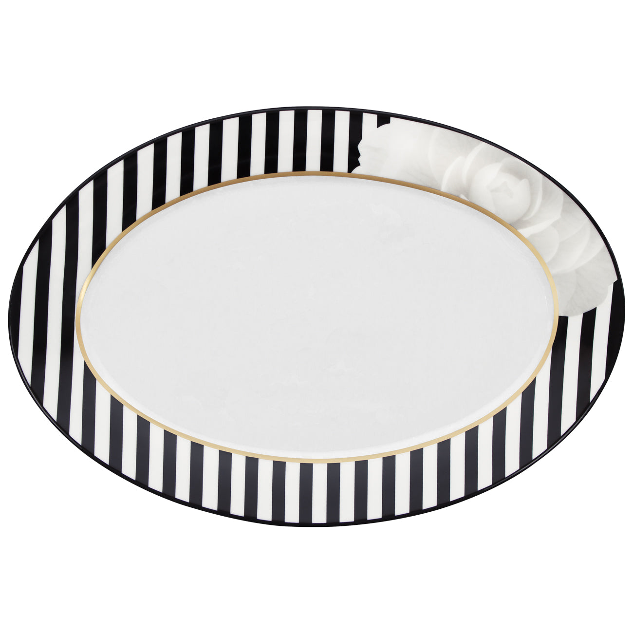 Camélia plat 39cm - Maison porcel | Porcelaine