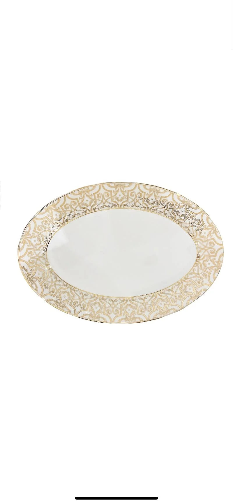 Gold legacy plat 39cm - Maison porcel | Porcelaine