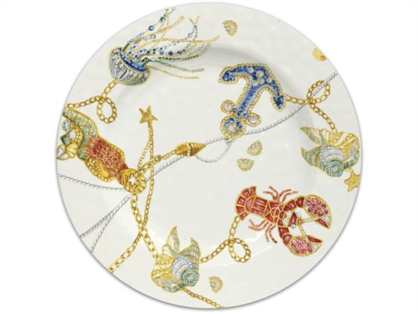 Portofino assiette plate 28cm - Maison porcel | Porcelaine