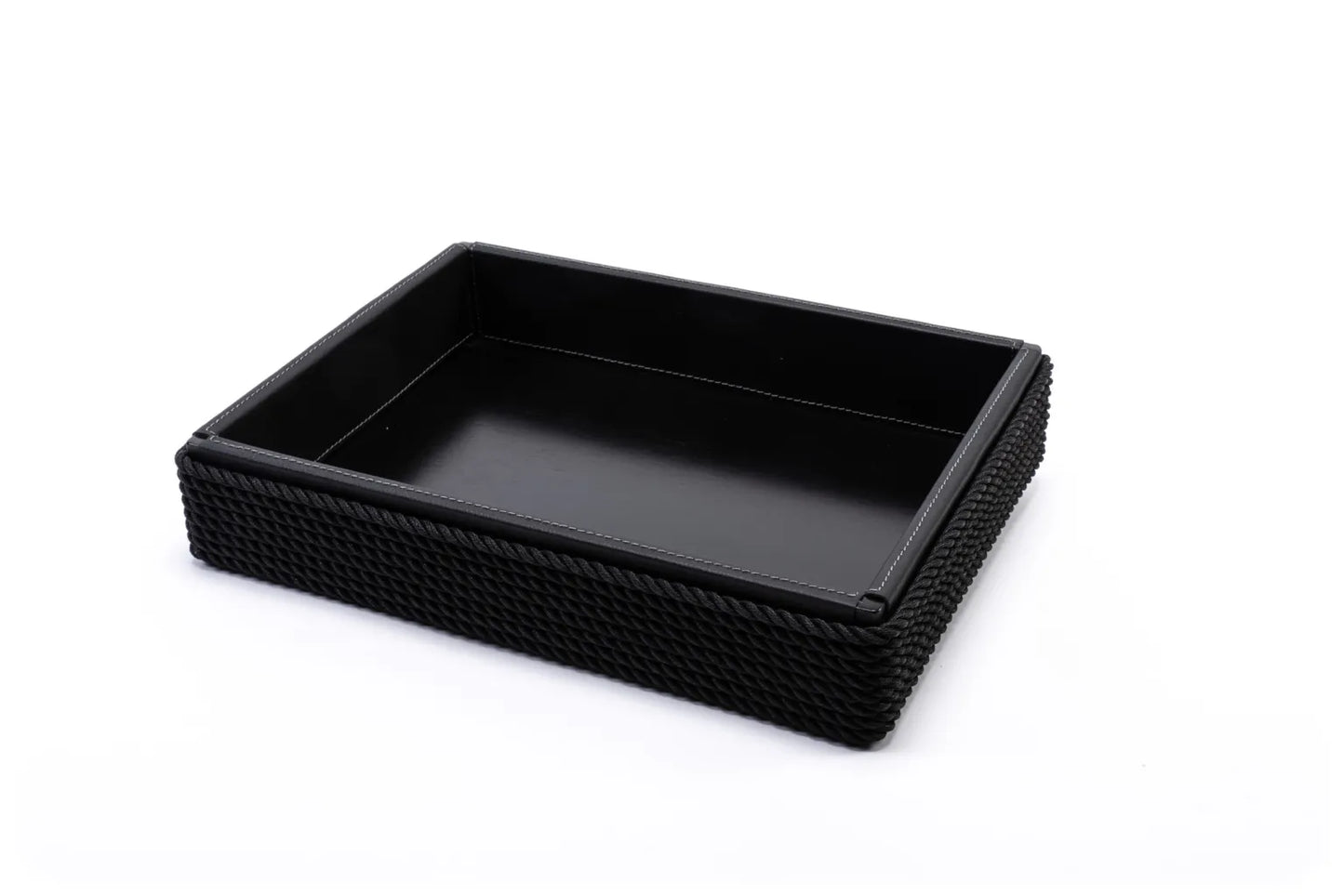 Plateau rectangle 42cm modern noir - Maison porcel | Porcelaine