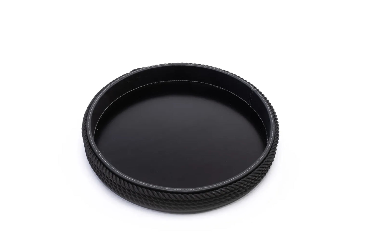 Plateau rond 45cm noir - Maison porcel | Porcelaine