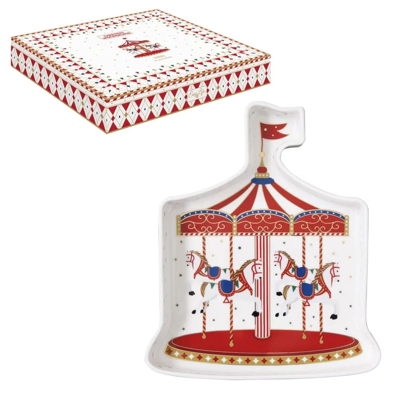 Wonderland plat carrousel - Maison porcel | Porcelaine