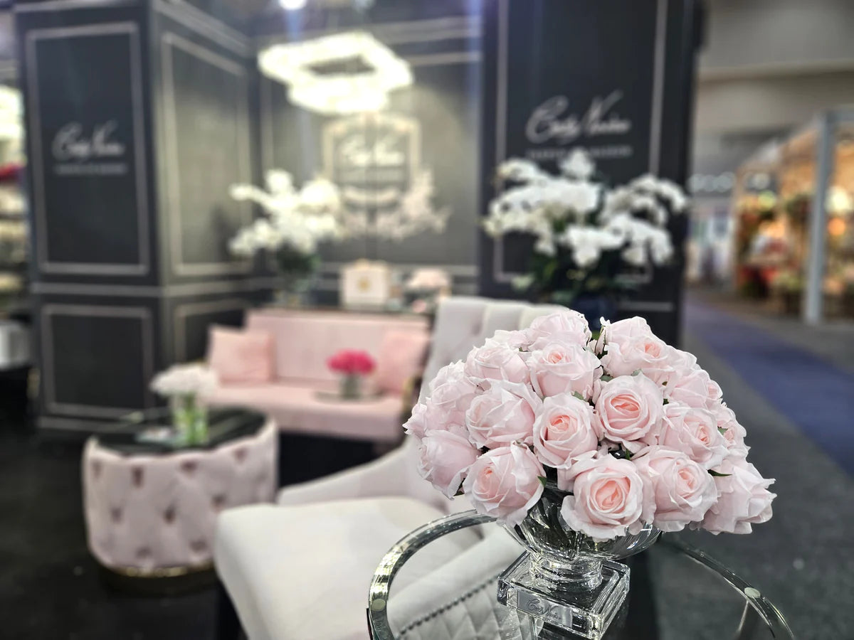 Bouquet luxury 37 roses argent rose - Maison porcel | Porcelaine