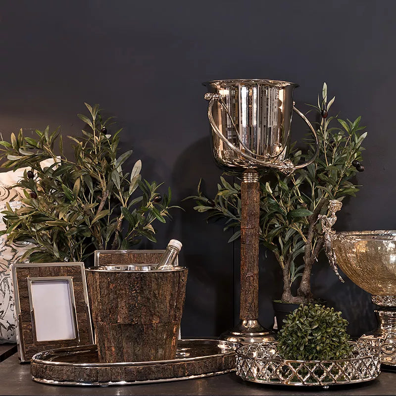 Plateau miroir Floor 36cm - Maison porcel | Porcelaine