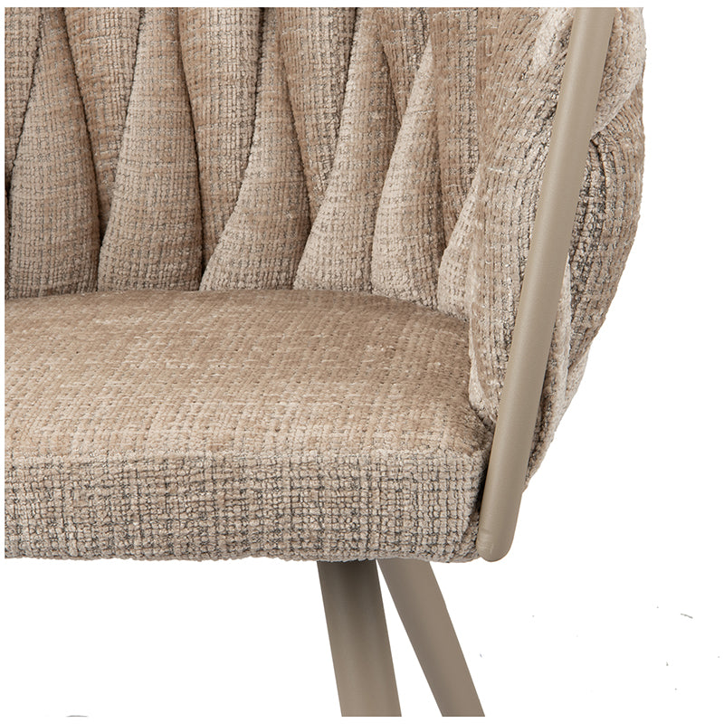 Chaise Wavee tweed Beige