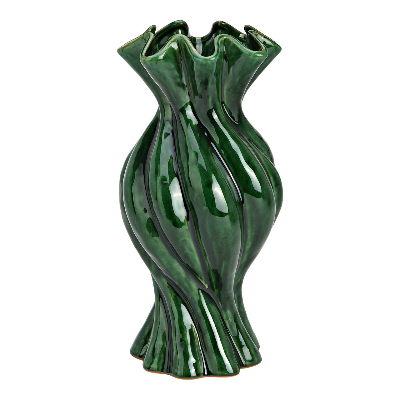 Emerald Sculptural Vase