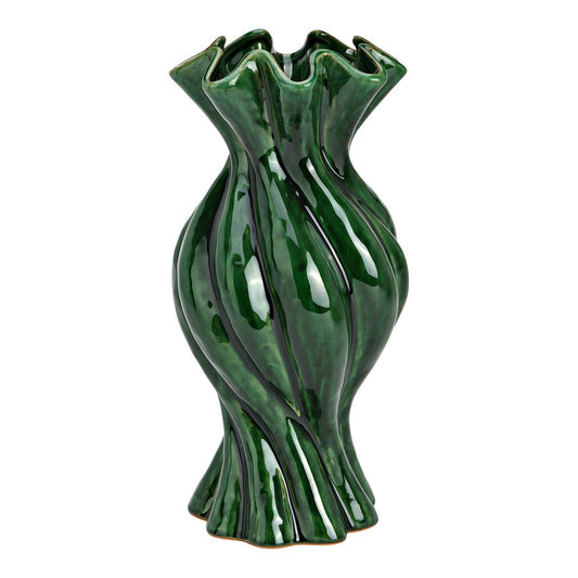 Vase Sculptural Émeraude