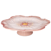 Plat à gâteau 40cm en mélamine - Botanica rose