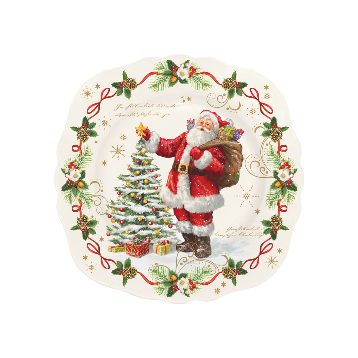 Assiette 20cm en porcelaine - Magic Christmas