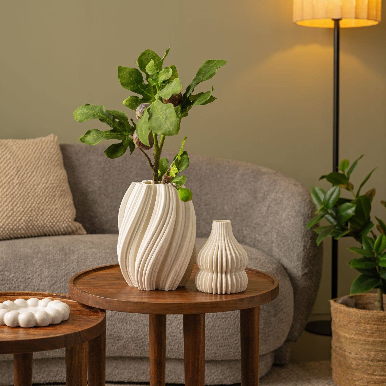 "Léa" White Ceramic Vase