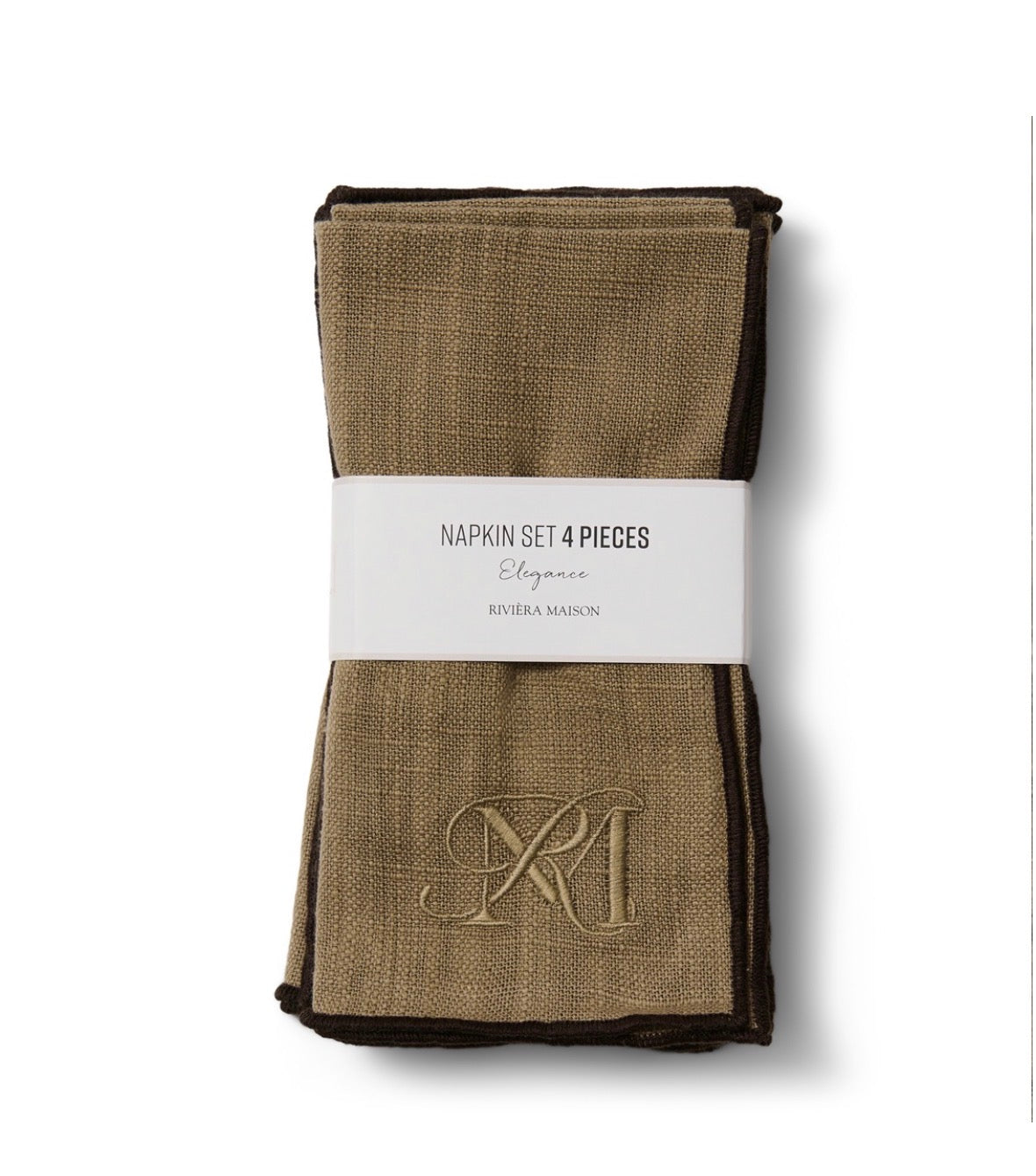 Lot de 4 Serviettes de Table RM Grises 45