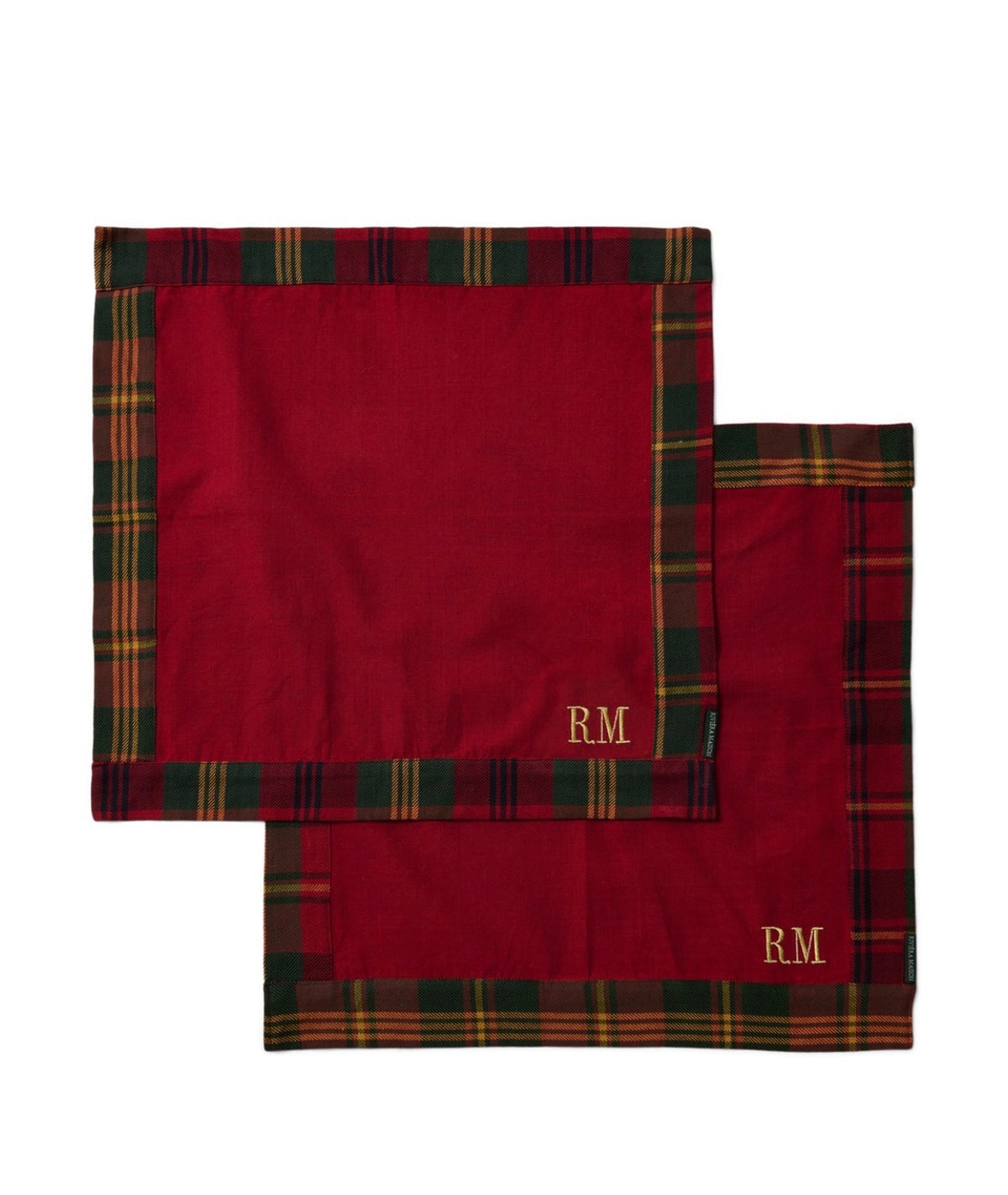 Lot de 2 Serviettes de Table RM Tartan