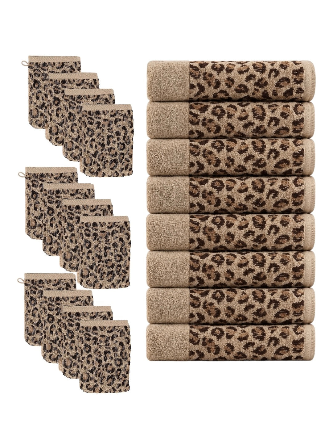 20 Pièces Set de Bain Haut de Gamme - Wild