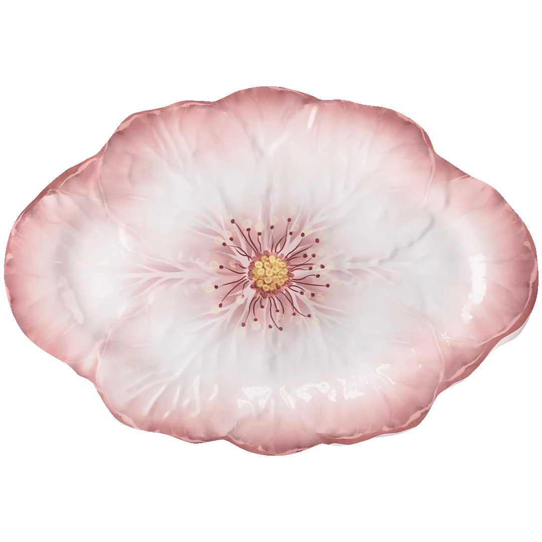 Plat 50cm en mélamine - Botanica rose