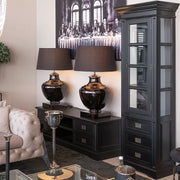 Vitrine Cambridge noir 70cm