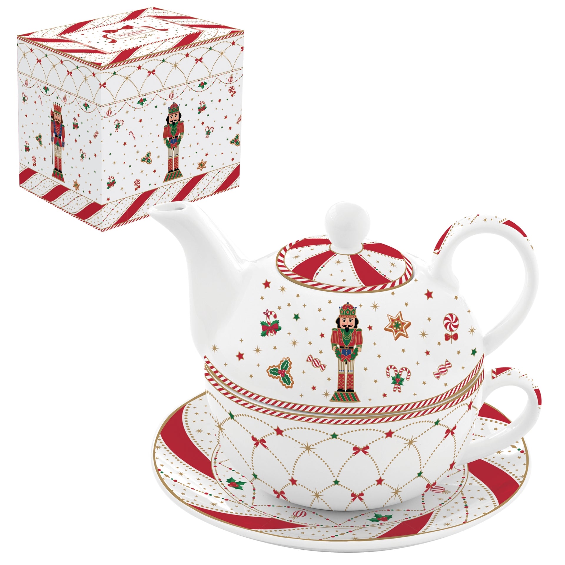 Service à thé 35cl en porcelaine - Nutcracker twist