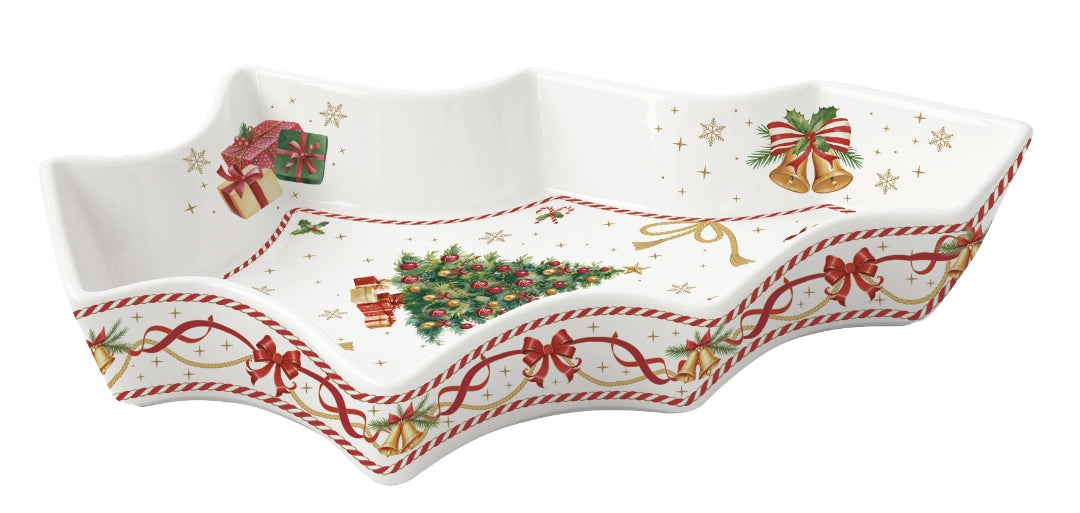 Plat forme de sapin en porcelaine - Christmas Tale