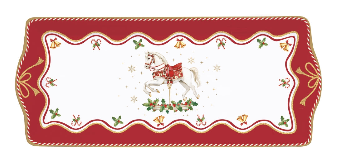 Plat à cake en porcelaine Christmas Tale