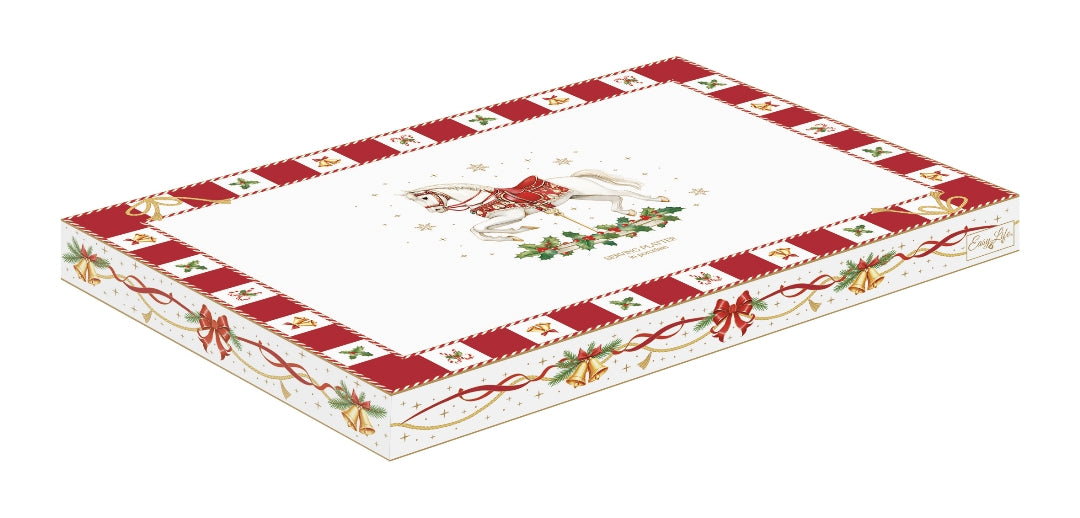 Plat rectangle 35cm en porcelaine - Christmas Tale