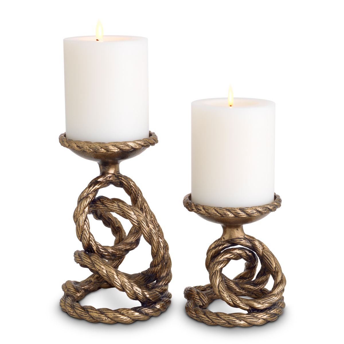 Lot de 2 Bougeoirs Corwyn en Laiton – Eichholtz