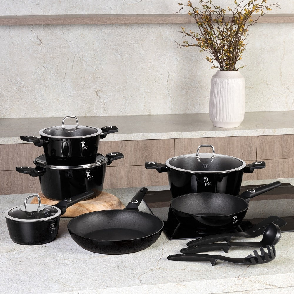 Set de cuisine 15 pieces - Noir
