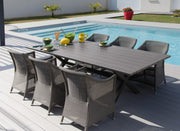 Table de jardin Cross 240 cm - Brun