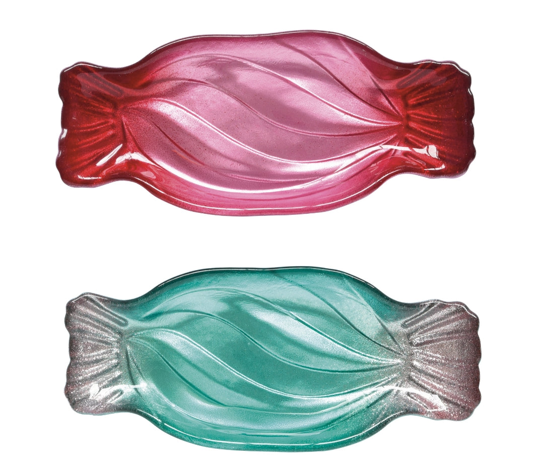 Coffret 2 plats en verre bonbon - Sweet Christmas