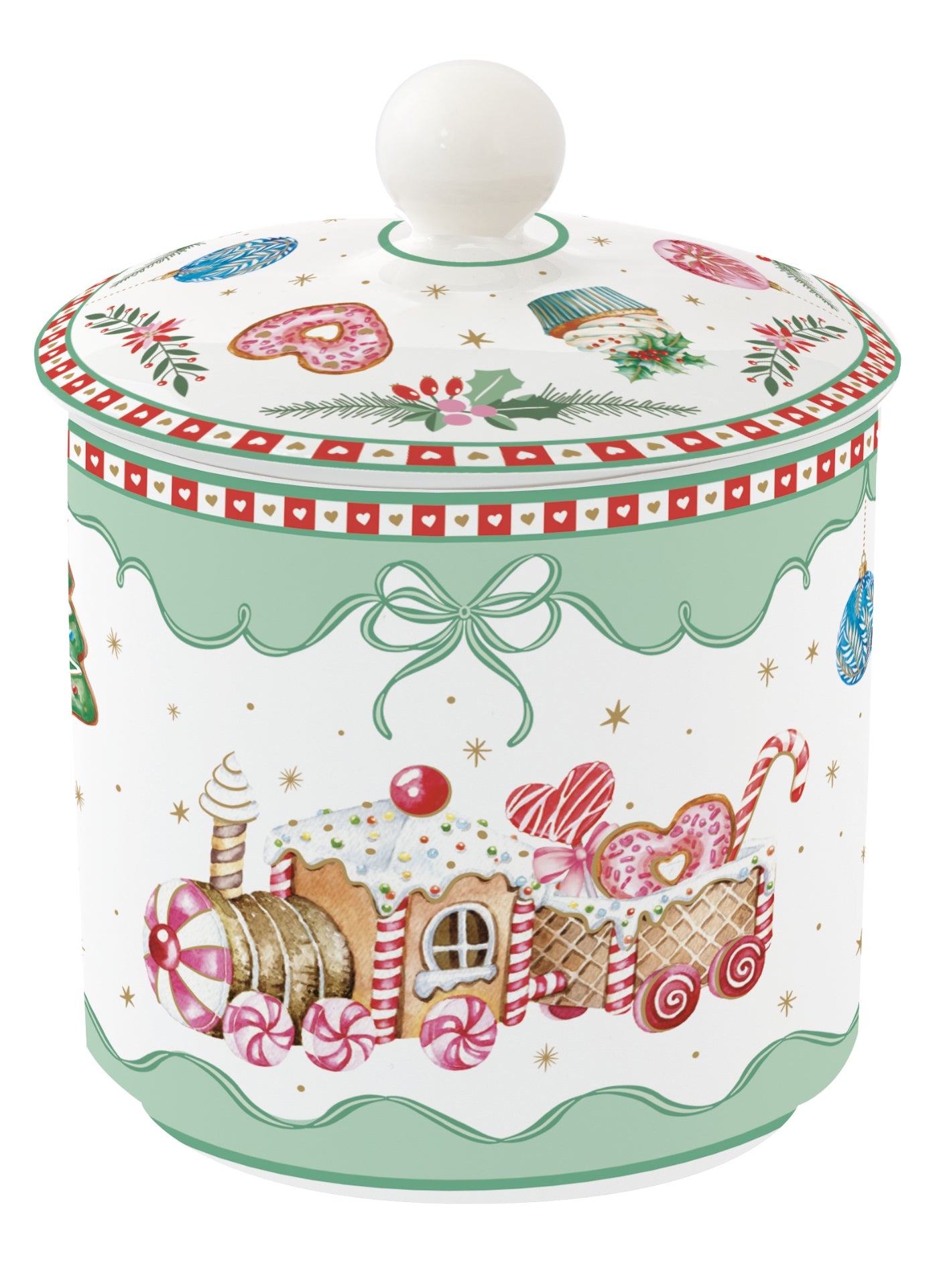 Boîte à biscuit en porcelaine - Sweet Christmas