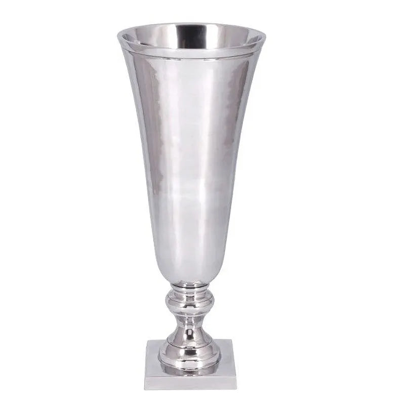 Vase Dembay en métal argenté 51cm