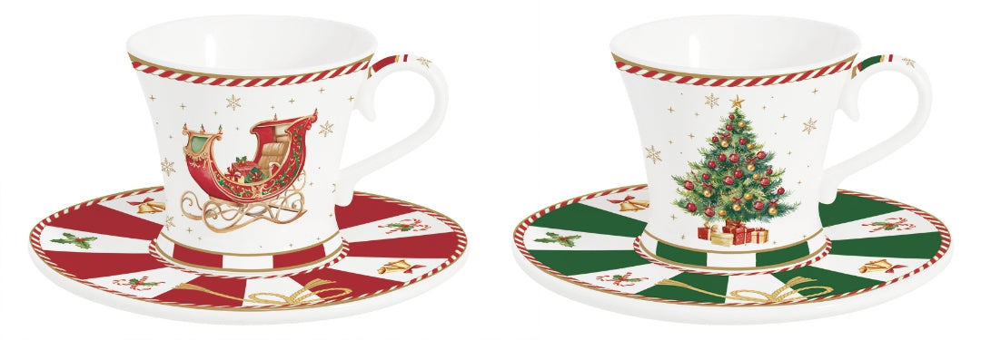 Coffret 2 tasses en porcelaine - Christmas Tale
