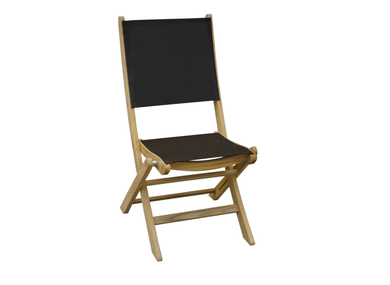 Chaise London en teck - Noir