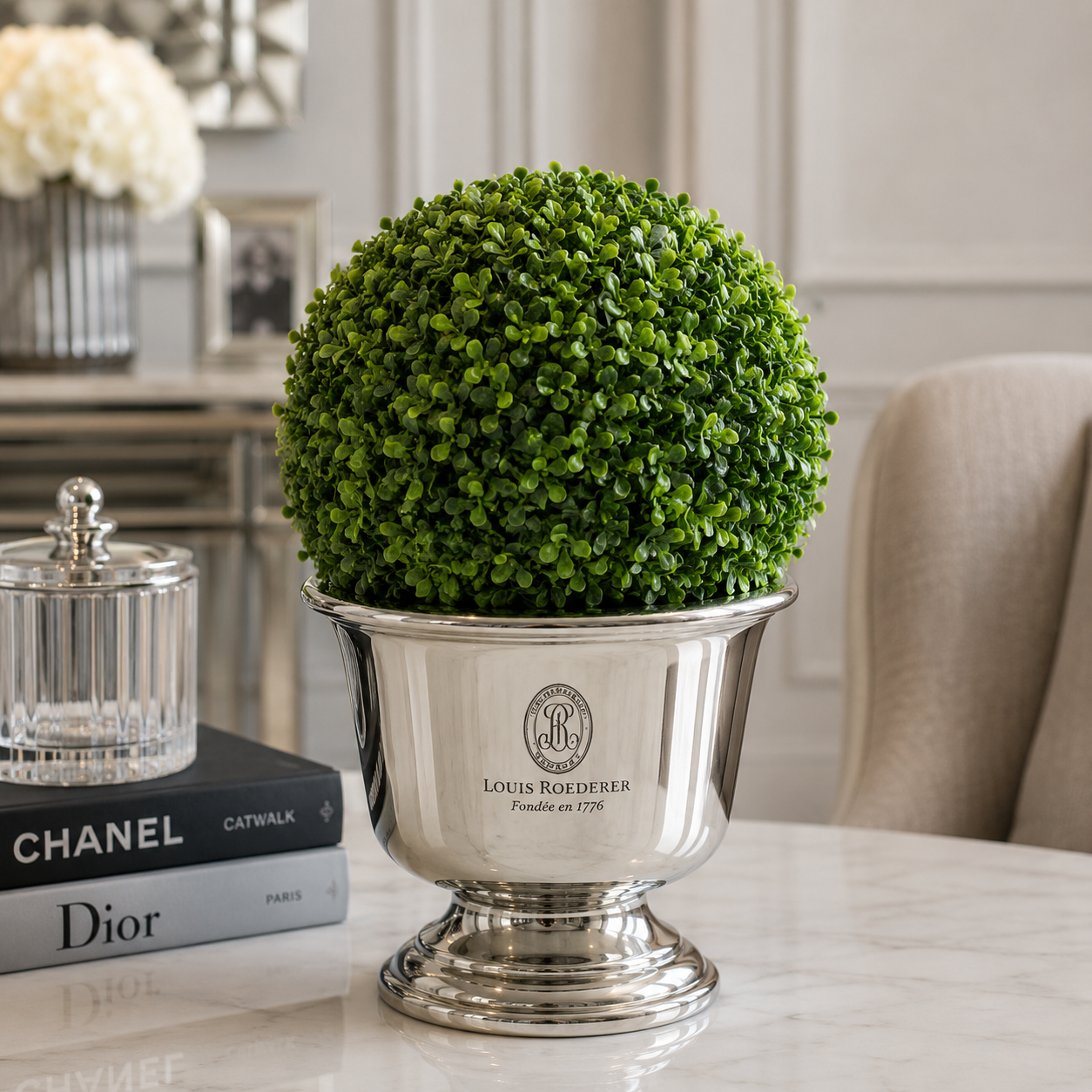 Boule de buis artificiel