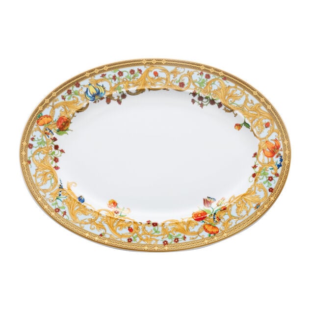 Plat 40cm en porcelaine - Le jardin de Versace