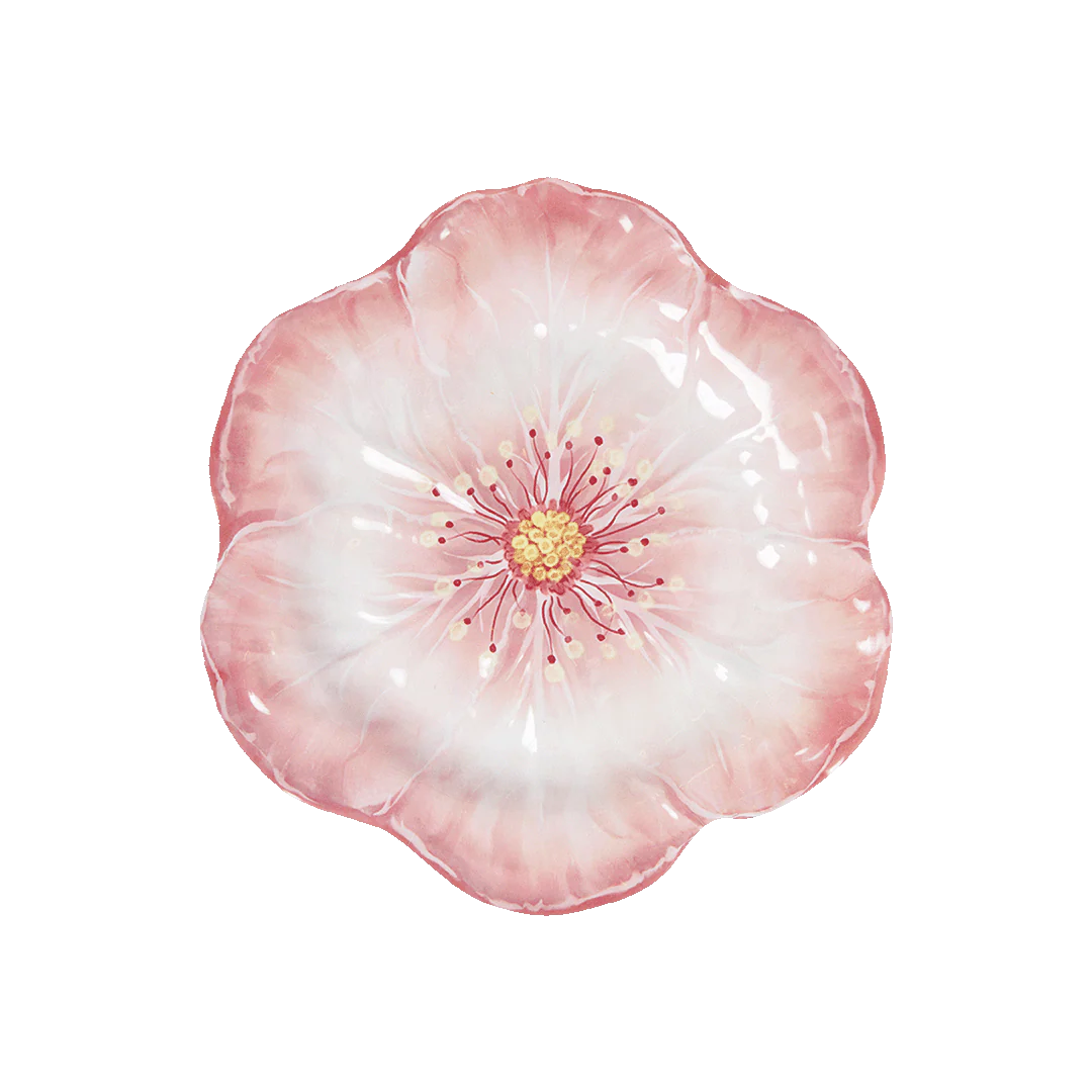 Assiette à dessert en mélamine - Botanica rose