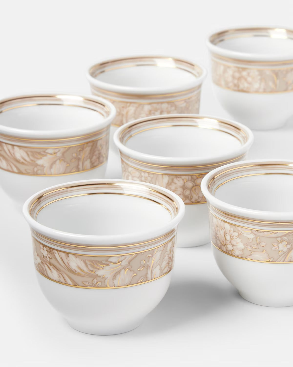 Set de 6 tasses à expresso  - Barocco Beige Versace
