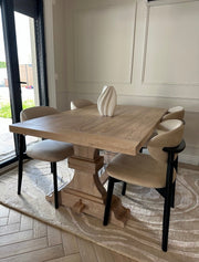 Table à manger Harper - Bois clair blanchie