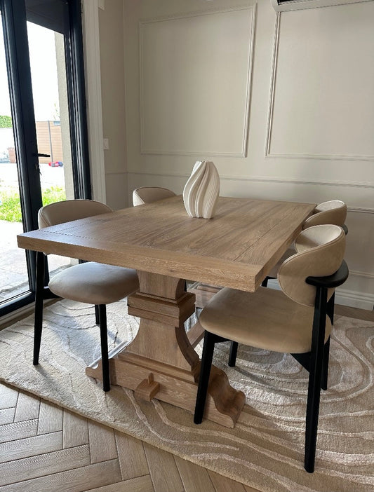 Table à manger Harper - Bois clair blanchie