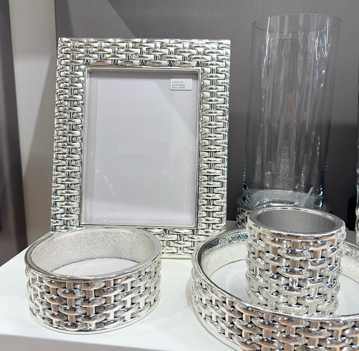 Vase en résine argentée - Vimini