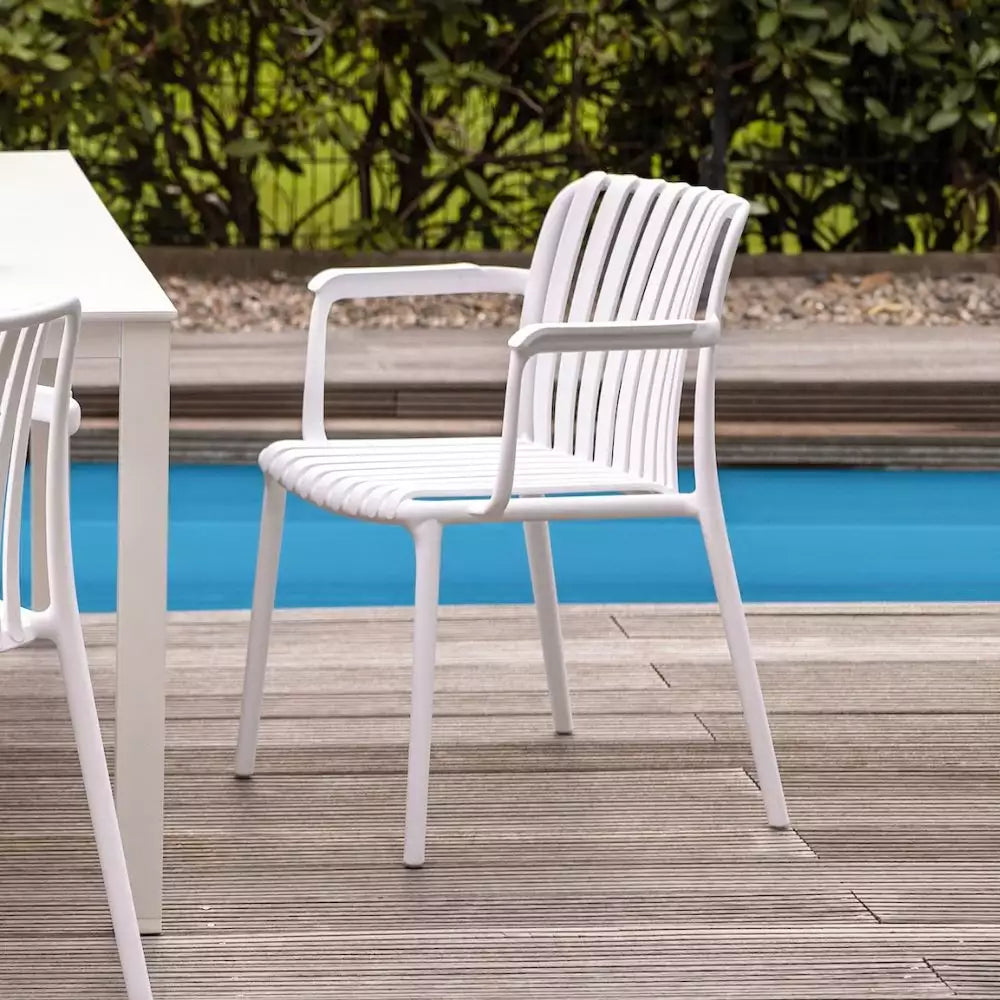 Fauteuil empilable
blanc Kettler - Lago