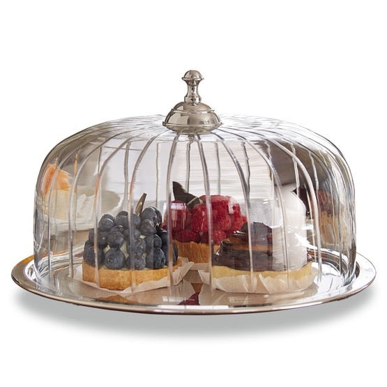 Cloche en verre 28cm - Maison porcel  | Porcelaine