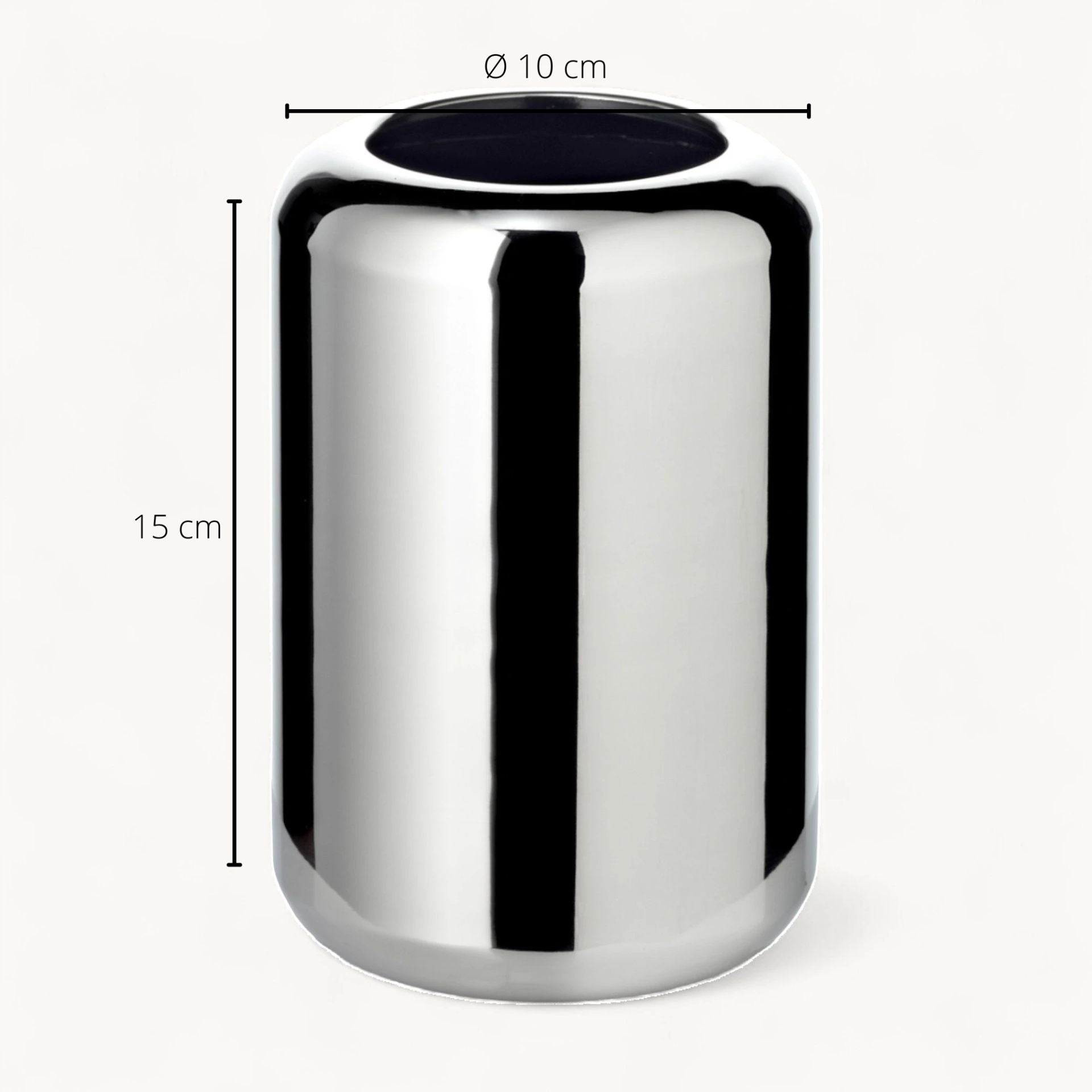 Vase en acier inoxydable H.15 – Lunaria