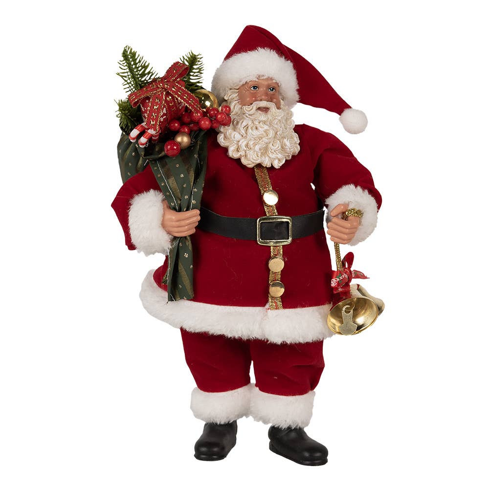 Figurine Père Noël 27 cm rouge