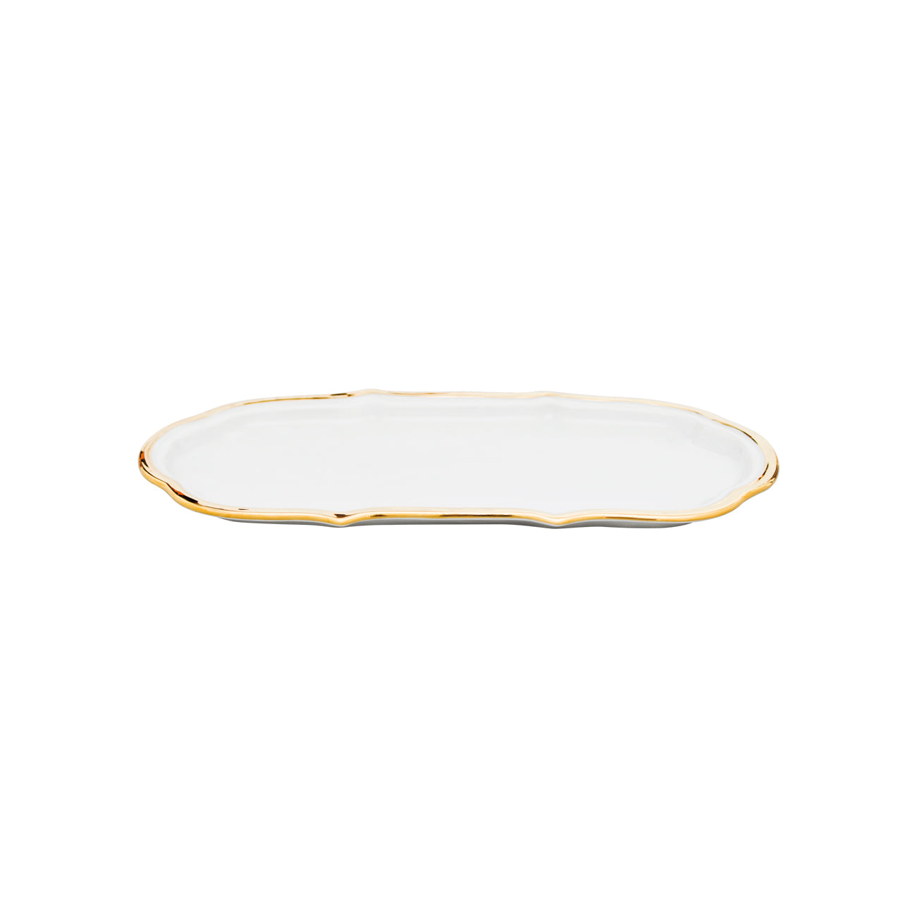 Premium gold plat 28cm - Maison porcel  | Porcelaine