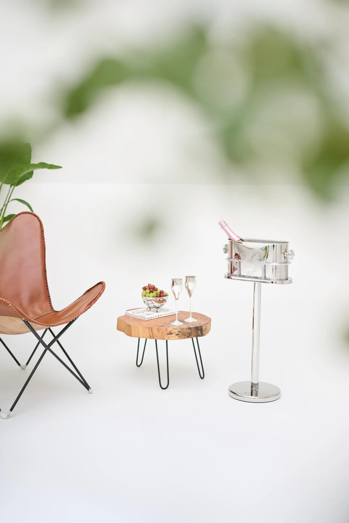 Seau à Champagne sur Pied Leo – Inox Argenté